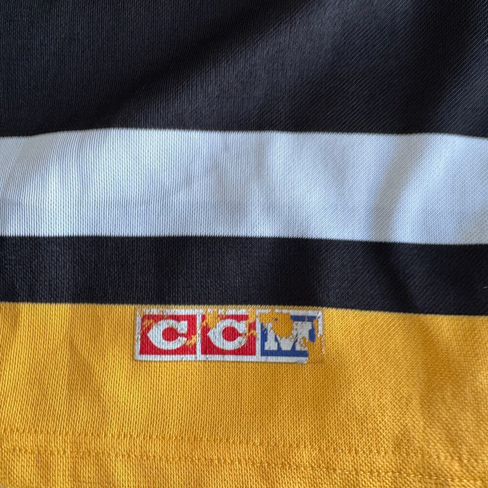 Vintage 92-95 Mario Lemiuex CCM NHL Pittsburgh Penguins 1st Gen Maska Jersey XL - Picture 7 of 11